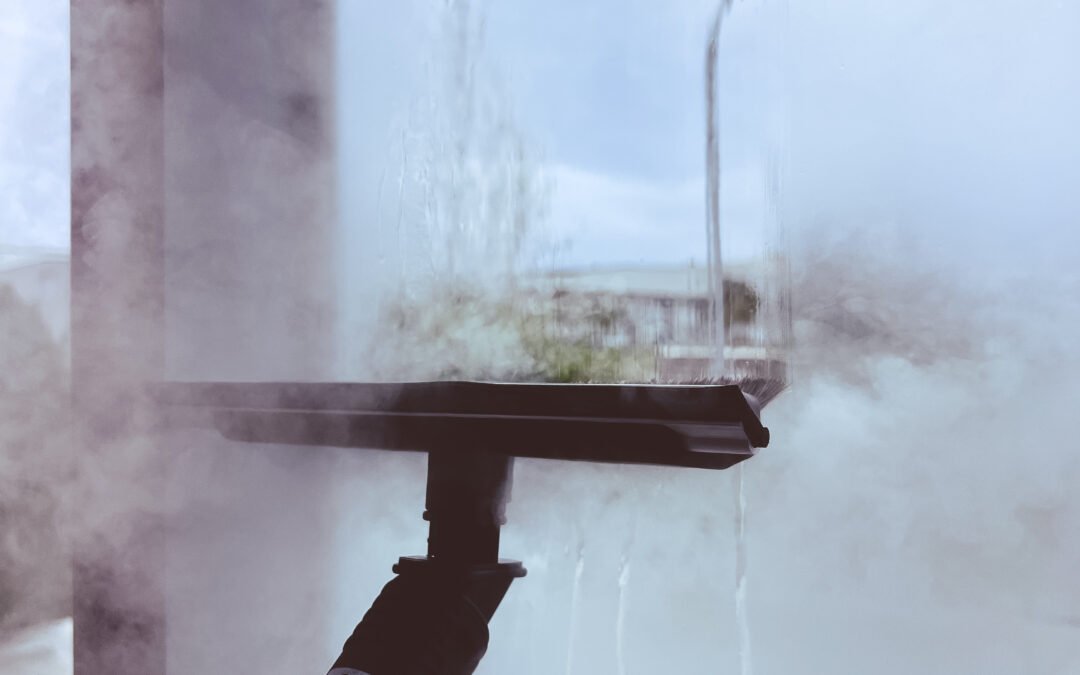 Limpieza de cristales con vapor Lady Vap